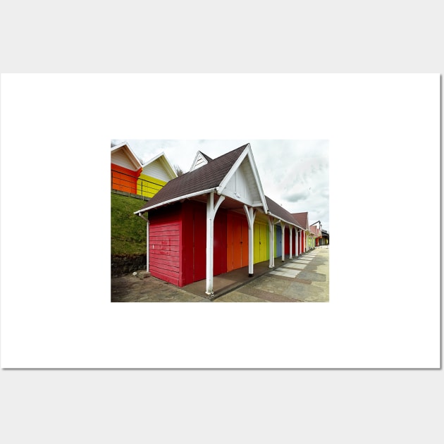 Colourful Beach Huts in the Uk Wall Art by madein1874